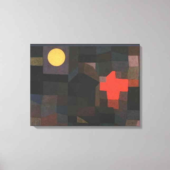 Klee - Fire, Full Moon, Canvas Print (Front)