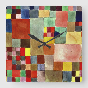 Klee: Flora on Sand Square Wall Clock