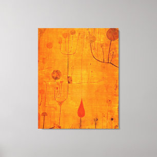 Klee - Fruits on Red Canvas Print