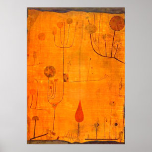 Klee - Fruits on Red Poster