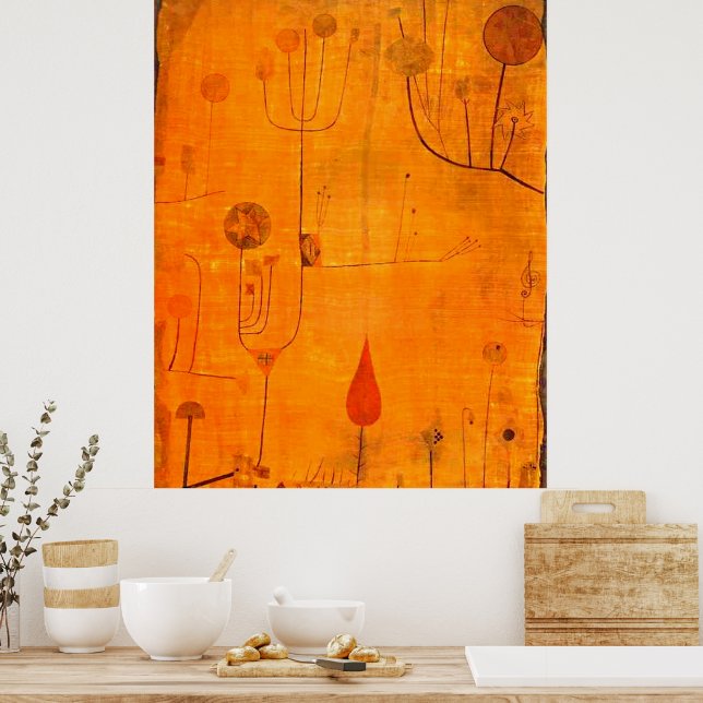 Klee - Fruits on Red Poster (Kitchen)