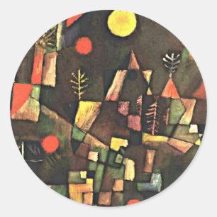 Klee - Full Moon Classic Round Sticker