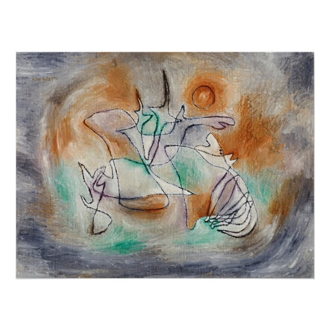 Klee - Howling Dog, abstract art, Photo Print (Front)