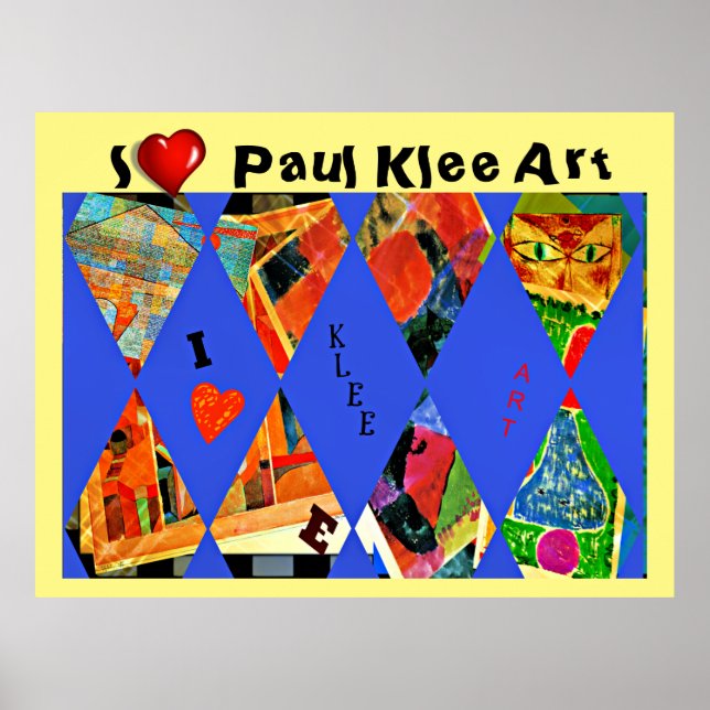 Klee - I Love Paul Klee Art Poster (Front)