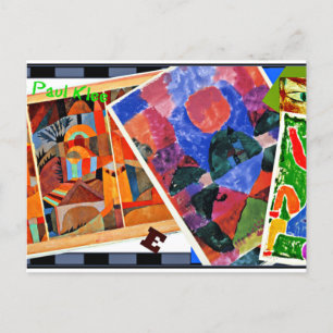 Klee - I Love Paul Klee, collage, Postcard