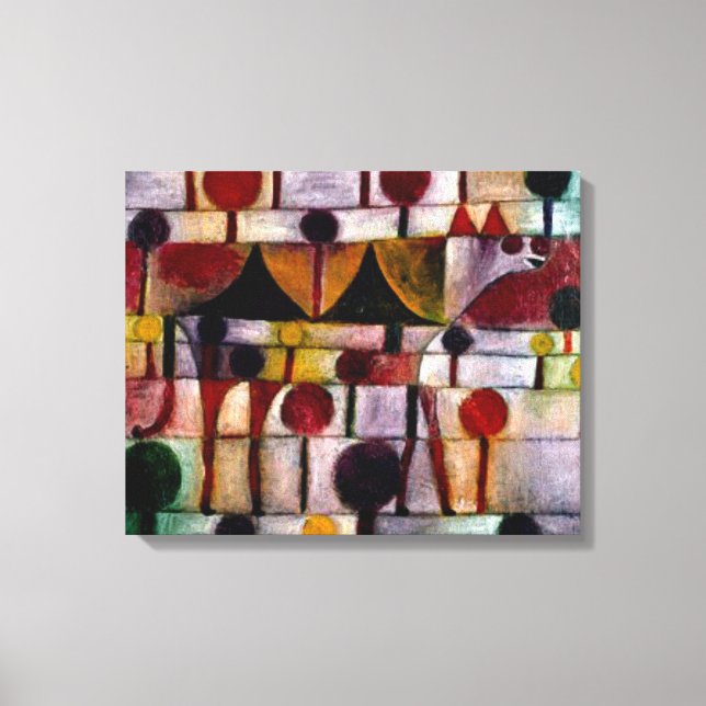 Klee - Kamel in Rhythmischer Baumlandschaft Klein Canvas Print (Front)
