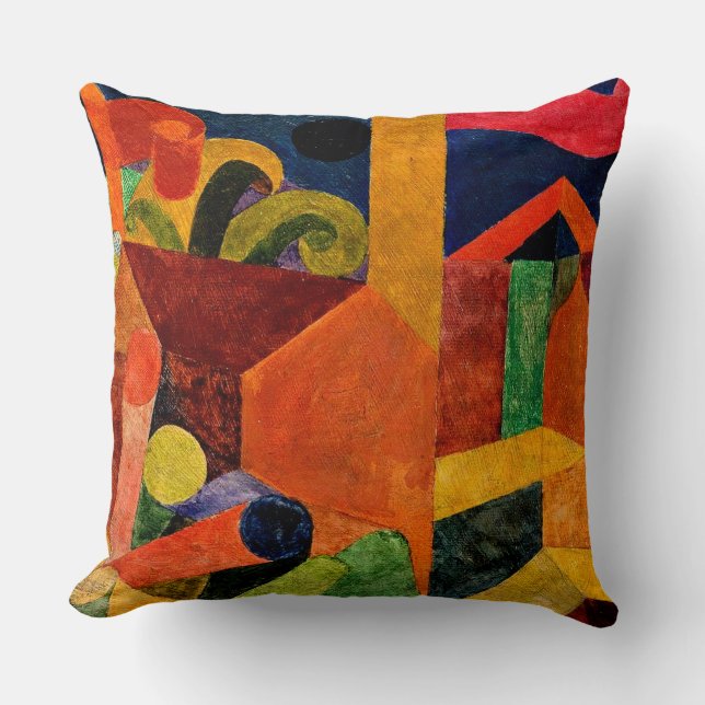 Klee - Landscape with Flags Cushion (Front)
