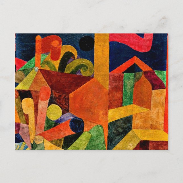 Klee - Landscape with Flags Postcard (Front)