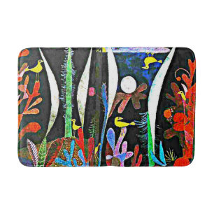 Klee - Landscape with Yellow Birds Bath Mat