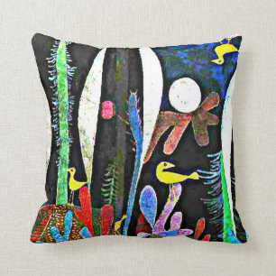 Klee - Landscape with Yellow Birds Cushion