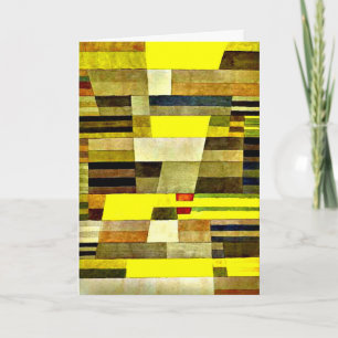 Klee - Monument, colourful abstract artwork Card