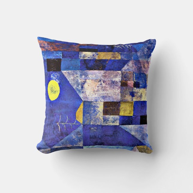 Klee - Moonlight, Paul Klee painting, Cushion (Front)
