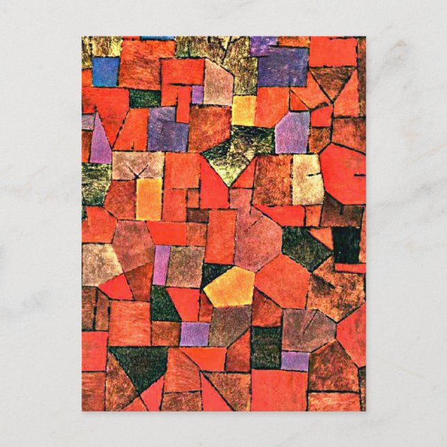 Klee - Mountain Village, Autumnal Postcard (Front)