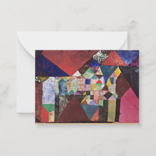Klee - Municipal Jewel, 1917 watercolor Card