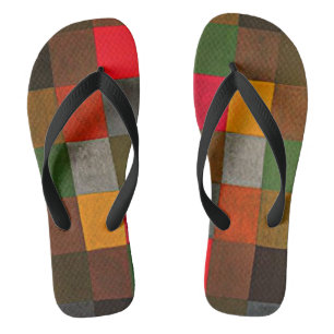 Klee - New Harmony, colourful geometric design Flip Flops
