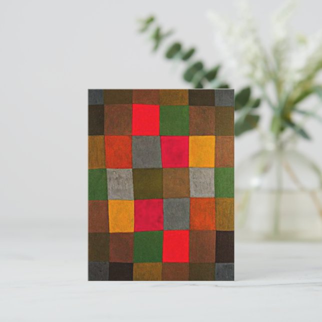 Klee - New Harmony, colourful geometric design Postcard (Standing Front)