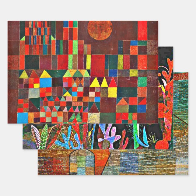 Klee - Popular paintings by Paul Klee Wrapping Paper Sheet (Set)