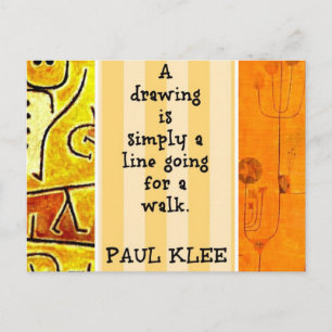 Klee - Quotation and Paintings Postcard