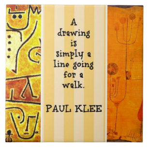 Klee - Quotation and Paintings Tile