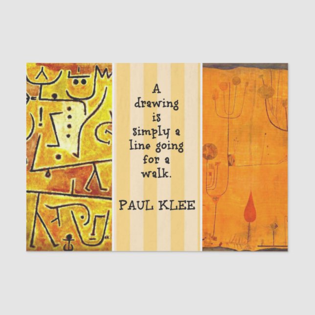 Klee - Quotation and Paintings Tissue Paper (Front)