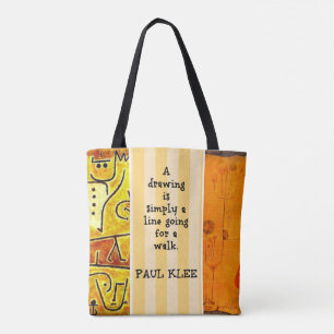 Klee - Quotation and Paintings Tote Bag