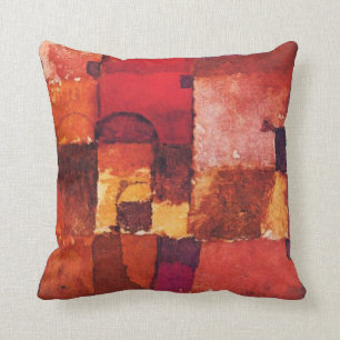 Klee - Red and White Cupolas Cushion