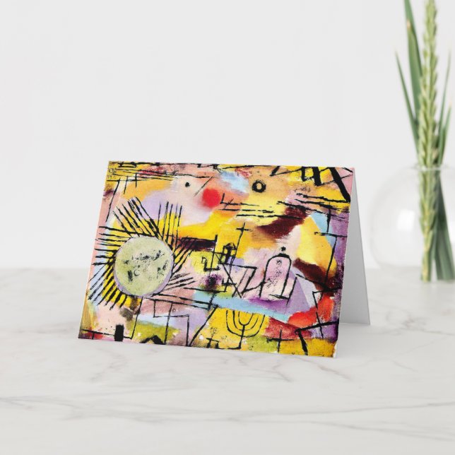 Klee - Rising Sun, famous painting, Card (Front)