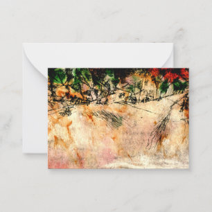 Klee - Road Junction (charcoal drawing) Card