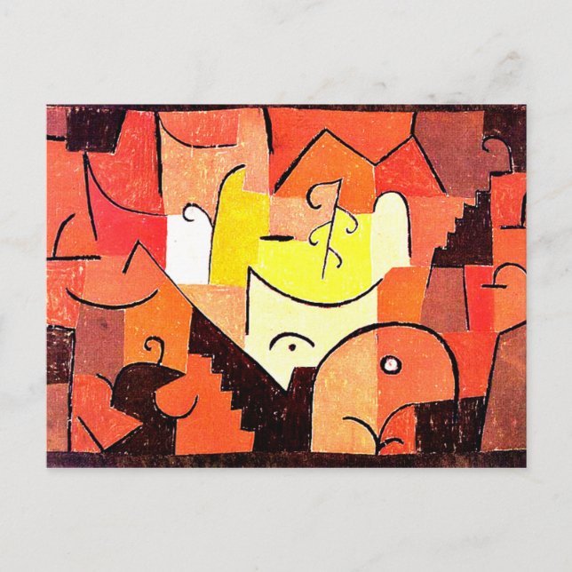 Klee - Stage Landscape, abstract artwork Postcard (Front)