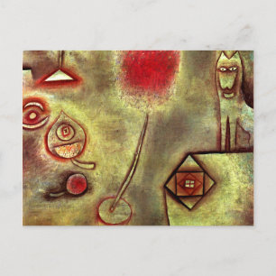 Klee - Still Life with Animal Statuette Postcard