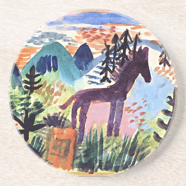 Klee - The Horse, famous painting Coaster (Front)