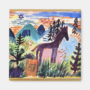 Klee - The Horse, famous painting Magnet