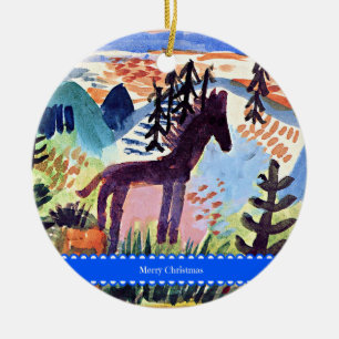 Klee - The Horse, Merry Christmas, Ceramic Tree Decoration