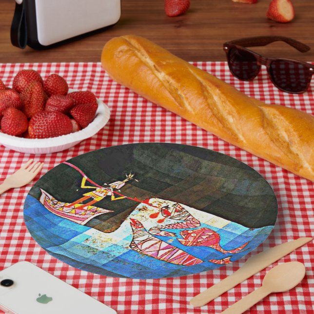 Klee - The Seafarer, Paper Plate (Picnic)