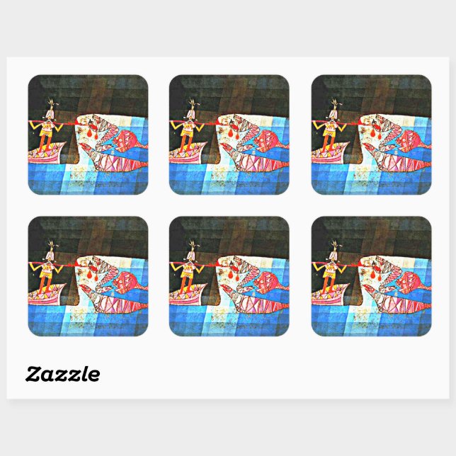 Klee - The Seafarer, Square Sticker (Sheet)