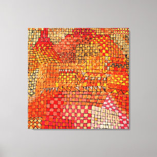 Klee - Town Castle Kr.  Canvas Print