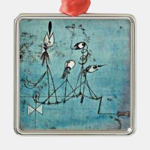 Klee -  Twittering Machine Metal Tree Decoration