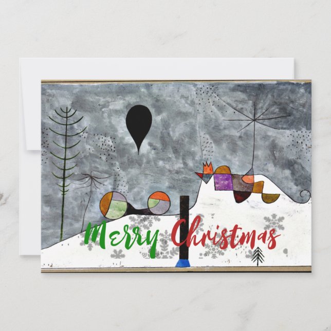 Klee - Winter Painting, Christmas greetings Card (Front)