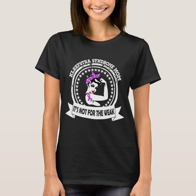 Kleefstra Syndrome Mum  Purple Ribbon Awareness T-Shirt (Front)
