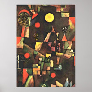 Klee's famous painting, Full Moon Poster