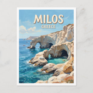 Kleftiko Milos Greece Postcard
