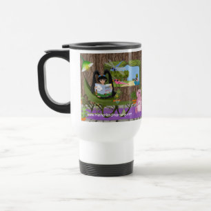 KLeighE and Dharma in Tree House with Bears Travel Mug