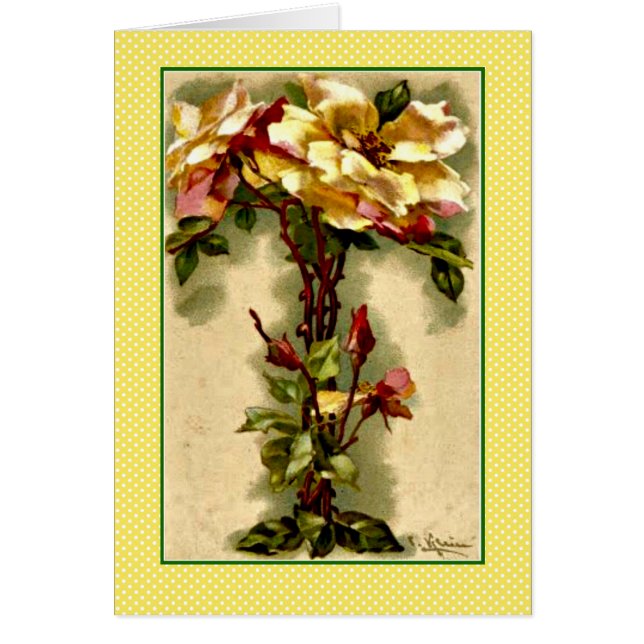 Klein alphabet letter t yellow roses (Front)