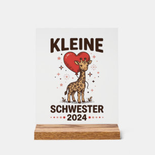Kleine Schwester 2024 Cute Giraffe Sister Design_1 Acrylic Sign