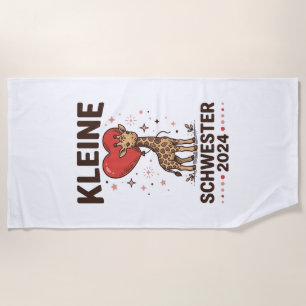 Kleine Schwester 2024 Cute Giraffe Sister Design_1 Beach Towel