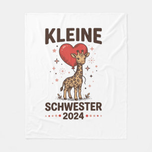 Kleine Schwester 2024 Cute Giraffe Sister Design_1 Fleece Blanket
