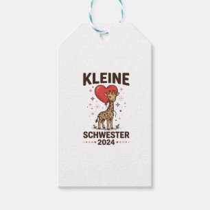 Kleine Schwester 2024 Cute Giraffe Sister Design_1 Gift Tags