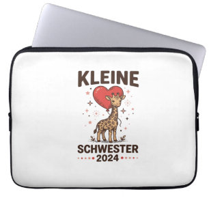 Kleine Schwester 2024 Cute Giraffe Sister Design_1 Laptop Sleeve