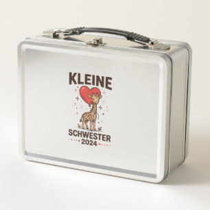 Kleine Schwester 2024 Cute Giraffe Sister Design_1 Metal Lunch Box