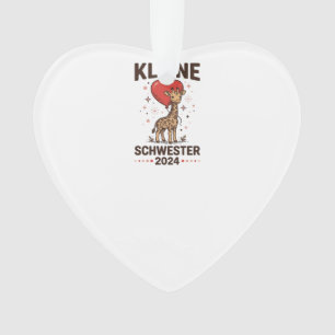 Kleine Schwester 2024 Cute Giraffe Sister Design_1 Ornament